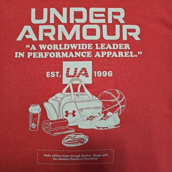 💪Under Armour Hertiage Shirt In Bright Coarl.  Nwots💪 - Picture 1 of 5